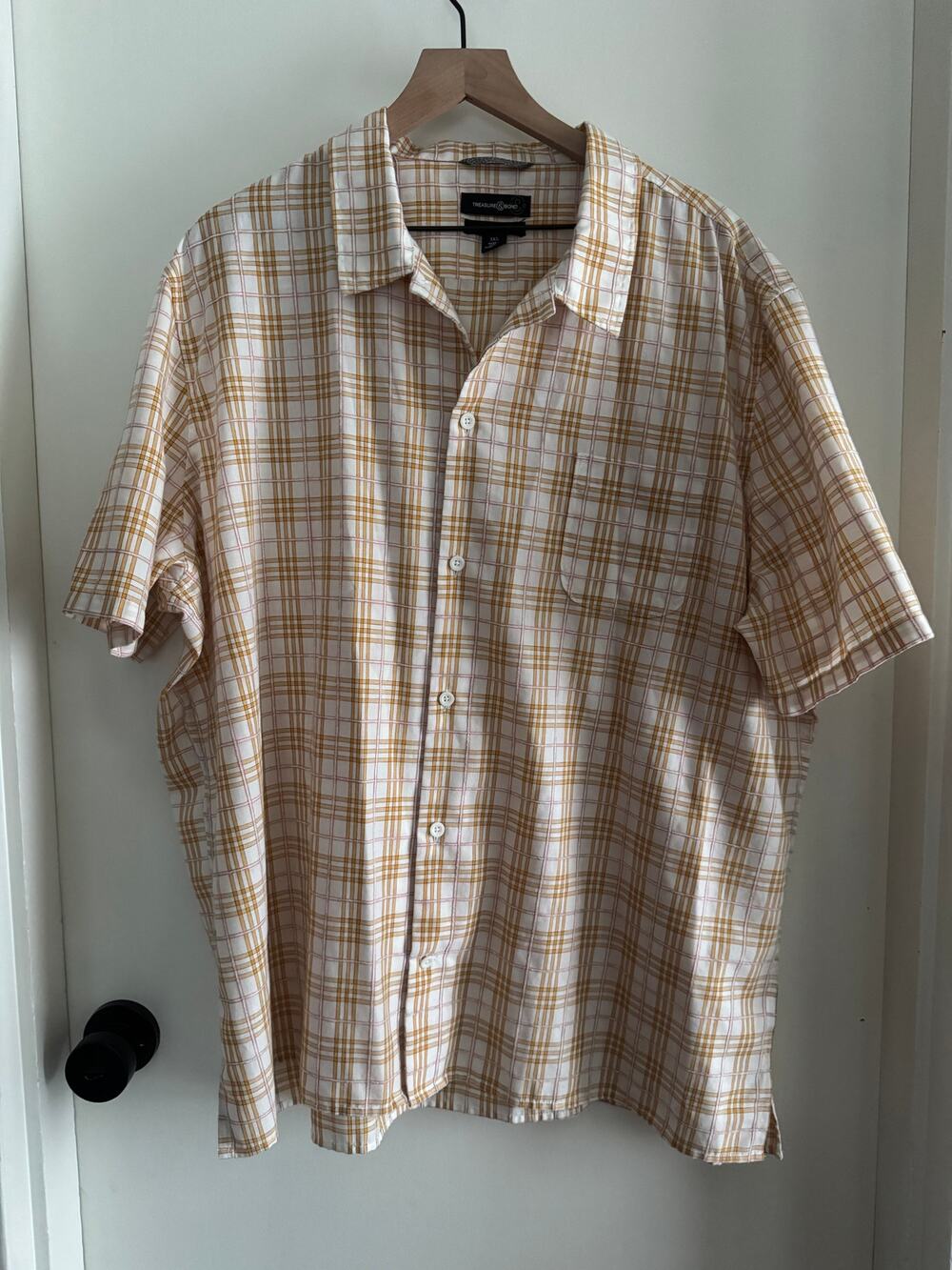 TREASURE & BOND Trim fit button up short sleeve 3XL